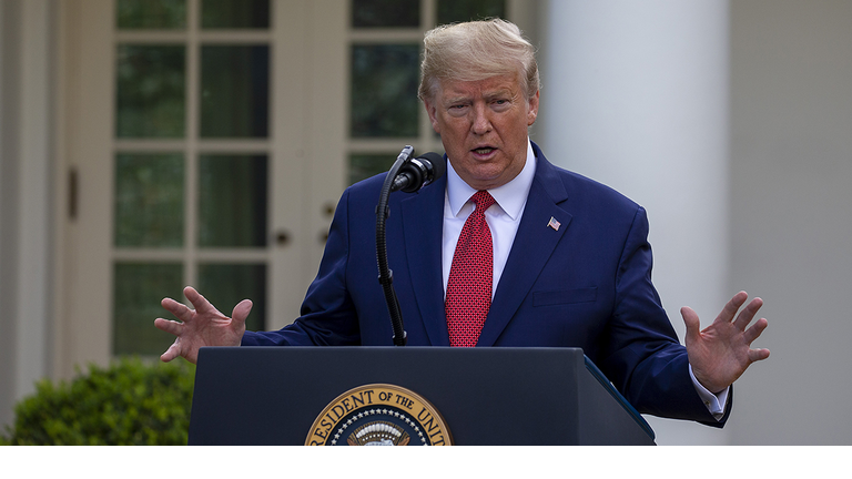 President Trump Holds Daily Coronavirus Task Force Briefing In Rose Garden