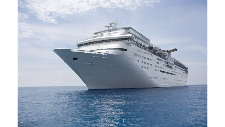 Cruise ship in caribbean sea