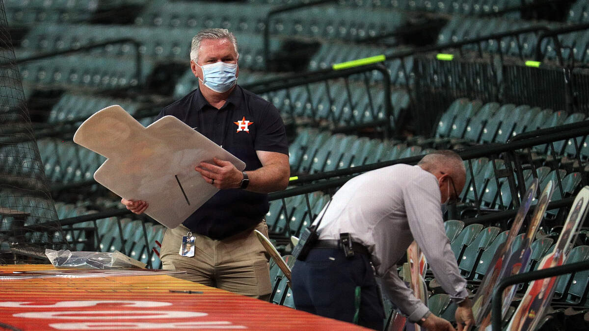 Astros trolled at Oakland Coliseum with cardboard cutout of mascot