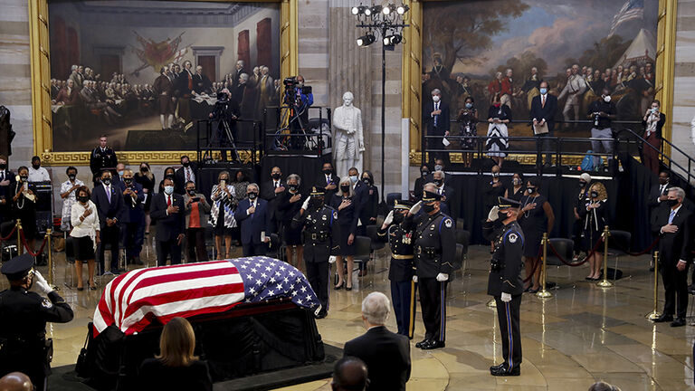John Lewis Lies In State At The U.S. Capitol