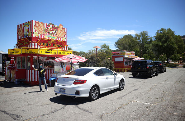 California's Marin County Holds Drive Thru Food Fair