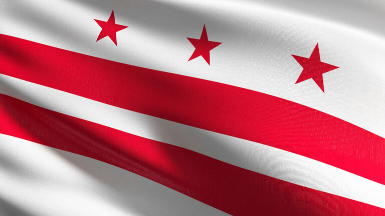 Full Frame Shot Of Washington Dc Flag