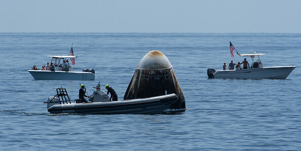 Dragon Capsule Returns To Earth From The International Space Station