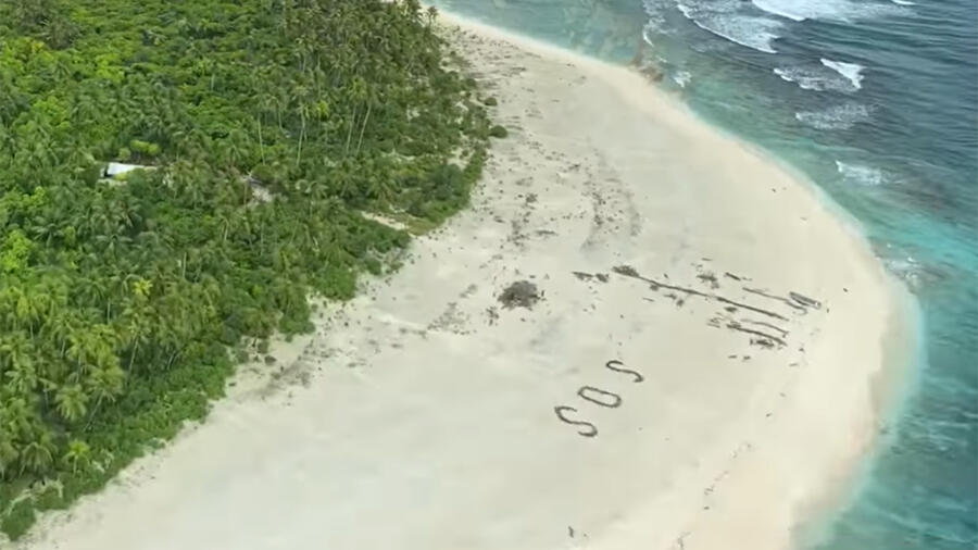 Men Rescued From Deserted Island After Writing 'SOS' In The Sand ...