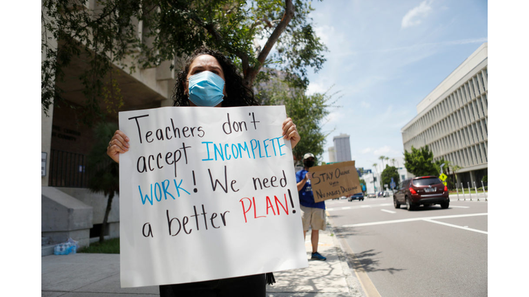 Hillsborough County Florida Teachers Protest Reopening Schools Amid Pandemic