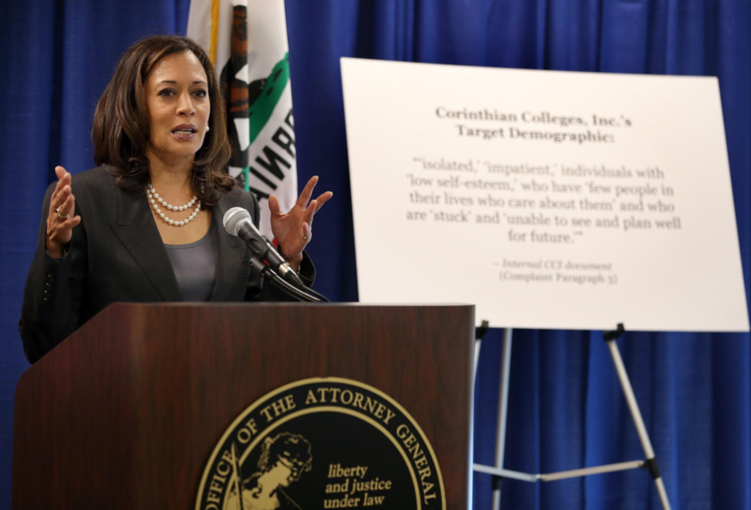 California Attorney General Kamala Harris Announces Lawsuit