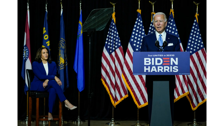 Joe Biden and Running Mate Kamala Harris Deliver Remarks In Delaware
