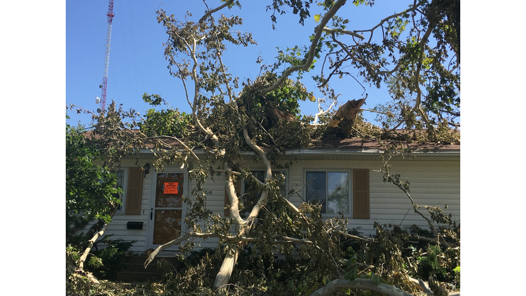 Cedar Rapids storm damage August 16, 2020 