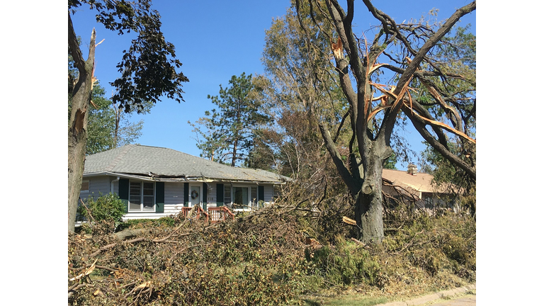 Cedar Rapids storm damage August 16, 2020 