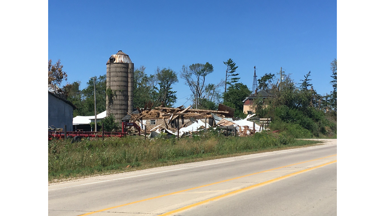 Destruction in Palo and Atkins area from Derecho storm August 10, 2020