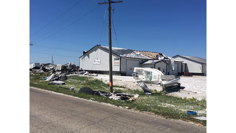 Destruction in Palo and Atkins area from Derecho storm August 10, 2020