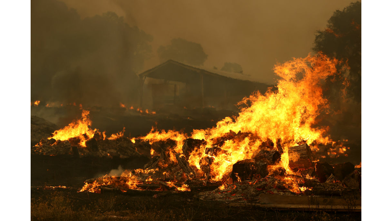 LNU Lightning Complex Fire Burns In Napa County