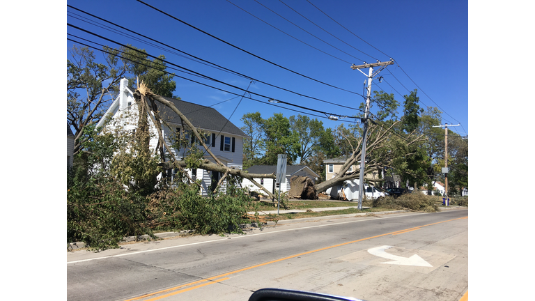 Cedar Rapids, Iowa August 10, 2020 storm damage