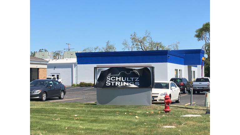 Derecho storm sign damage Cedar Rapids, Iowa August 10, 2020