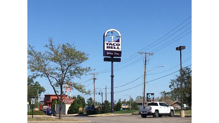 Derecho storm sign damage Cedar Rapids, Iowa August 10, 2020