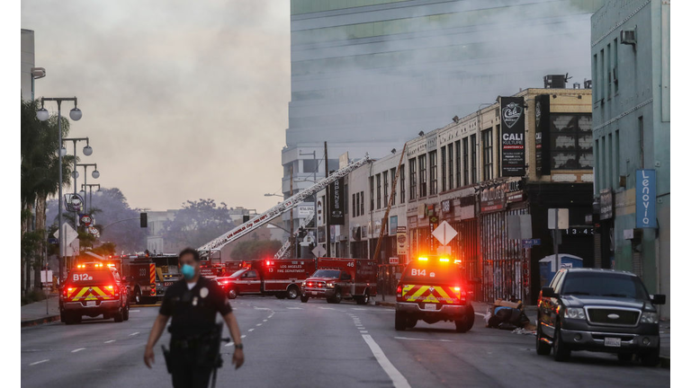 Downtown L.A. Explosion Hurts 11 Firefighters