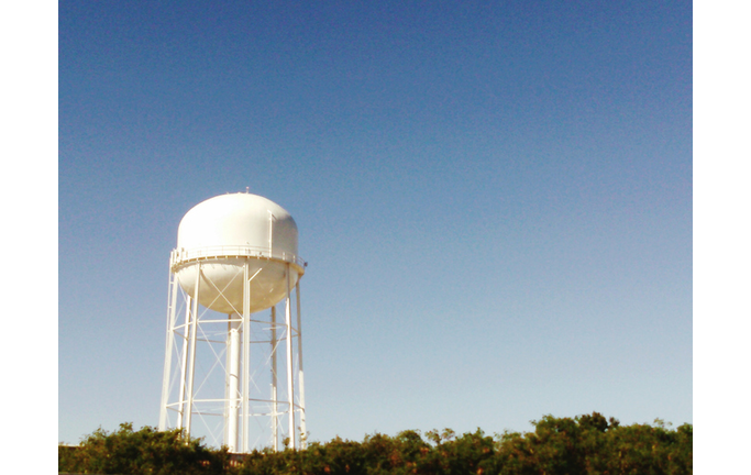 Low Angle View Of Water Tower Against Clear Sky