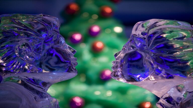 Two ice sculptures at Gaylord