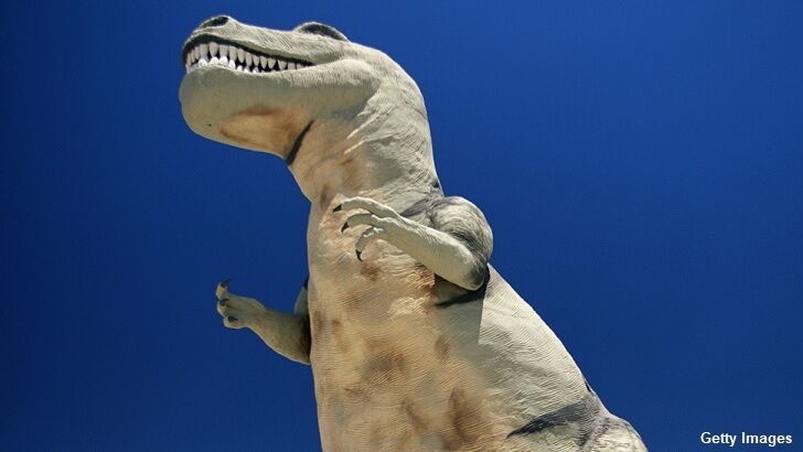 Conspiracy Theorist Decries Dinosaur Statue Outside McDonald's in Arizona