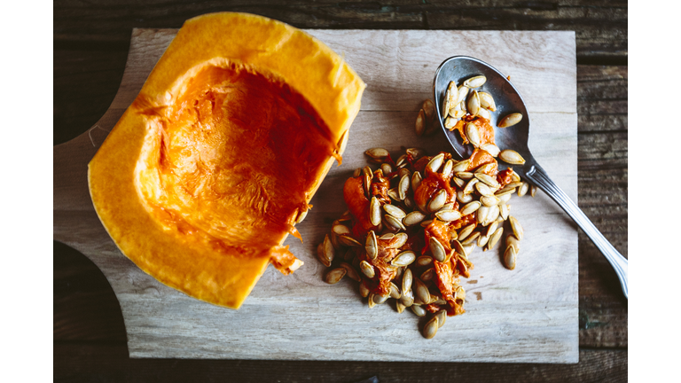 Hollowed pumpkin