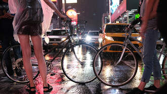 Car Drives Through Black Lives Matter Protest In Times Square