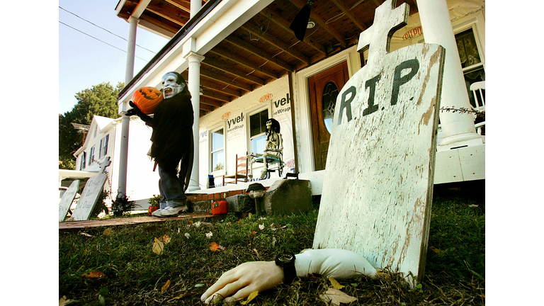 Halloween Decorations Begin Going Up