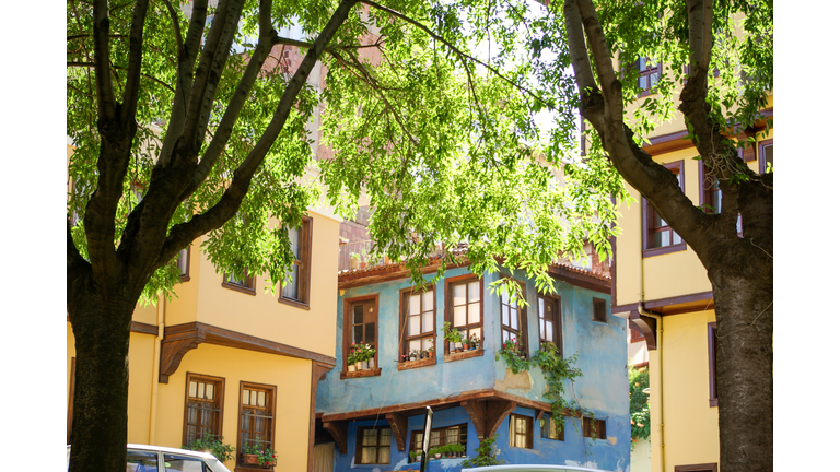 Traditional Turkish housese in the city