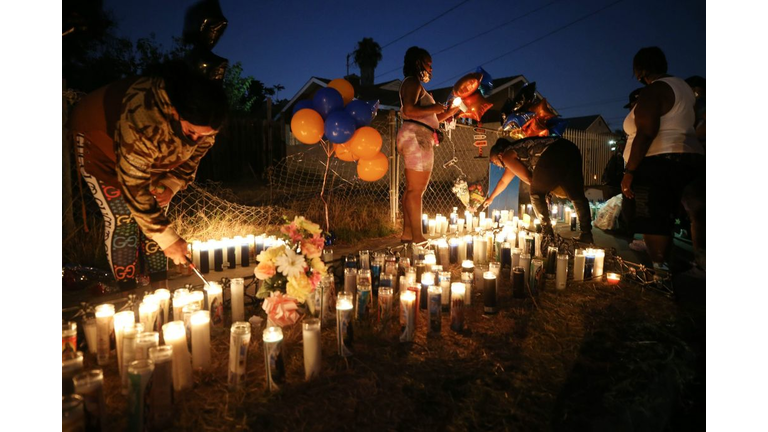 Activists March To South Los Angeles Sheriffs' Station To Protest Police Shooting Death Of Dijon Kizzee