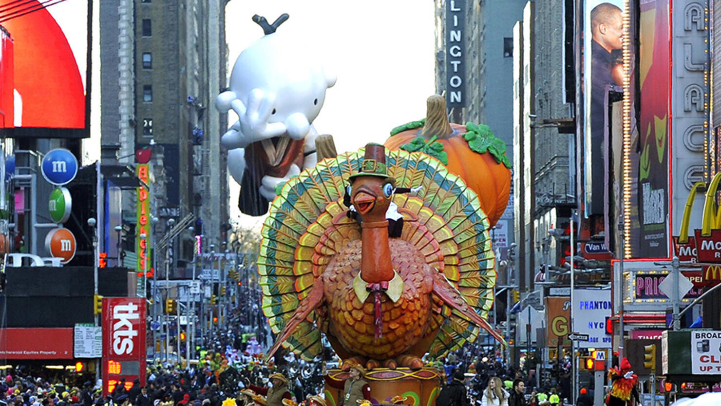 The Thanksgiving Turkey float  during th