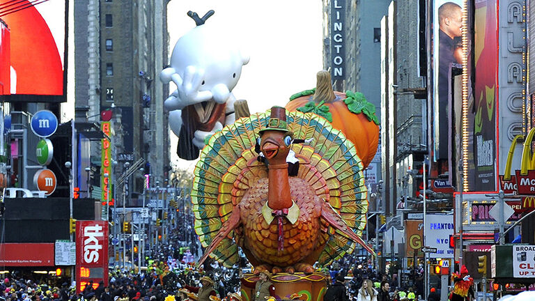The Thanksgiving Turkey float  during th