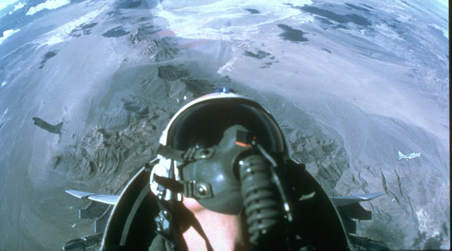 Pilot in Cockpit of A-7 Corsair II Aircraft