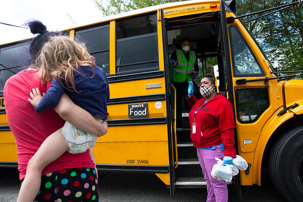  School Bus Delivers Lunches To Kids During Coronavirus Shutdown