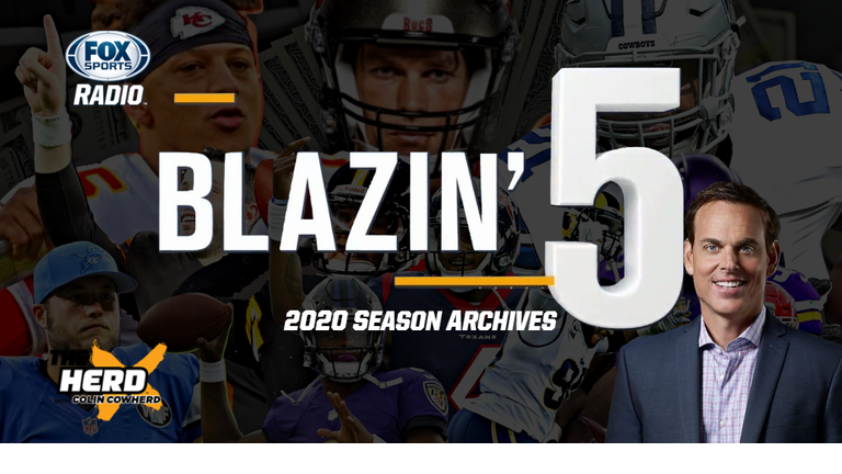 Colin Cowherd's Entire 2020 'Blazing 5' NFL Gambling Picks Archive