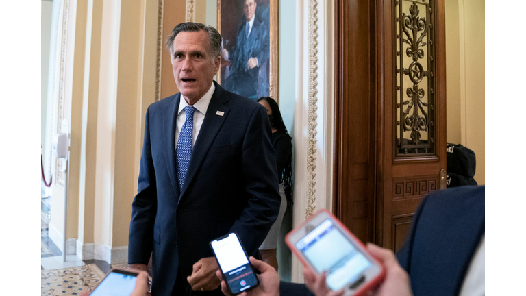 Romney speaks to reporters after Mitch McConnell Says Senate Will Hold Vote On Trump Supreme Court Nominee