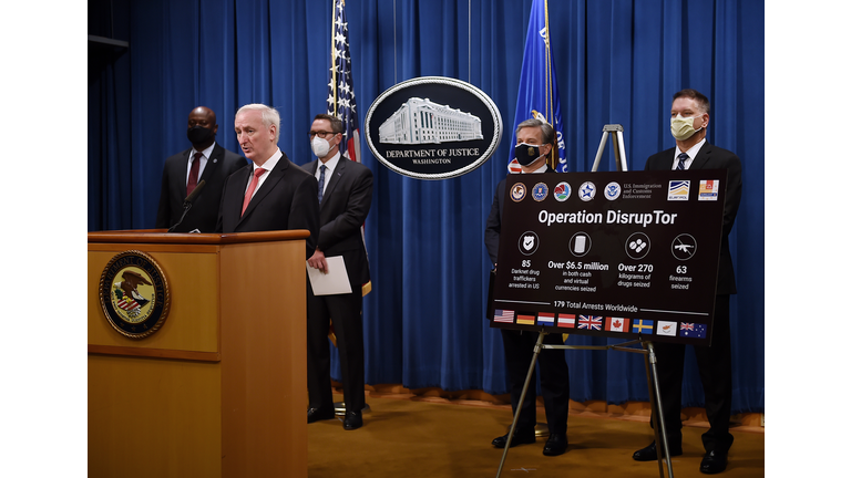 Deputy Attorney General Jeffrey Rosen And Federal Law Enforcement Agencies Hold News Conference At Justice Department