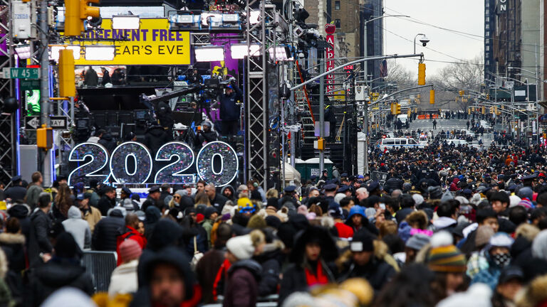 New York City Prepares For Massive Times Square New Year's Eve Celebration