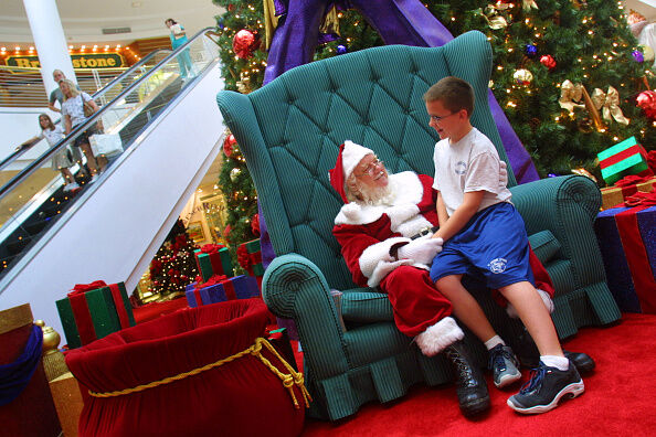 Santa Claus at the Mall in Plantation, Florida.