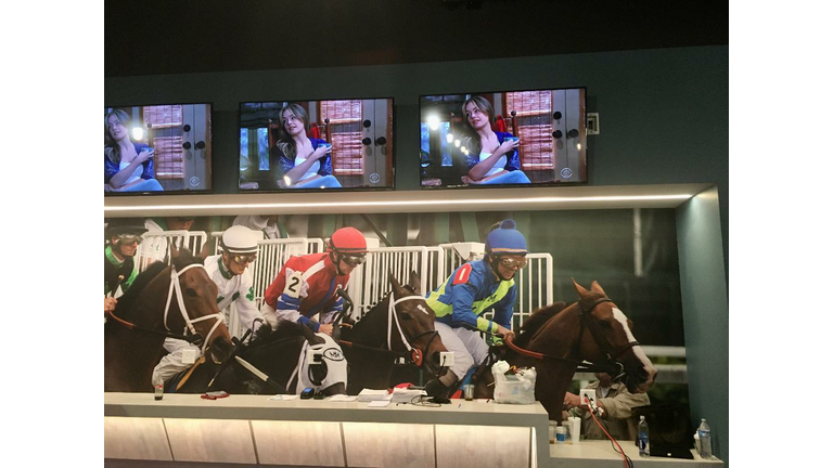 The new Simulcast Center includes a tribute to Turfway Park in Florence.