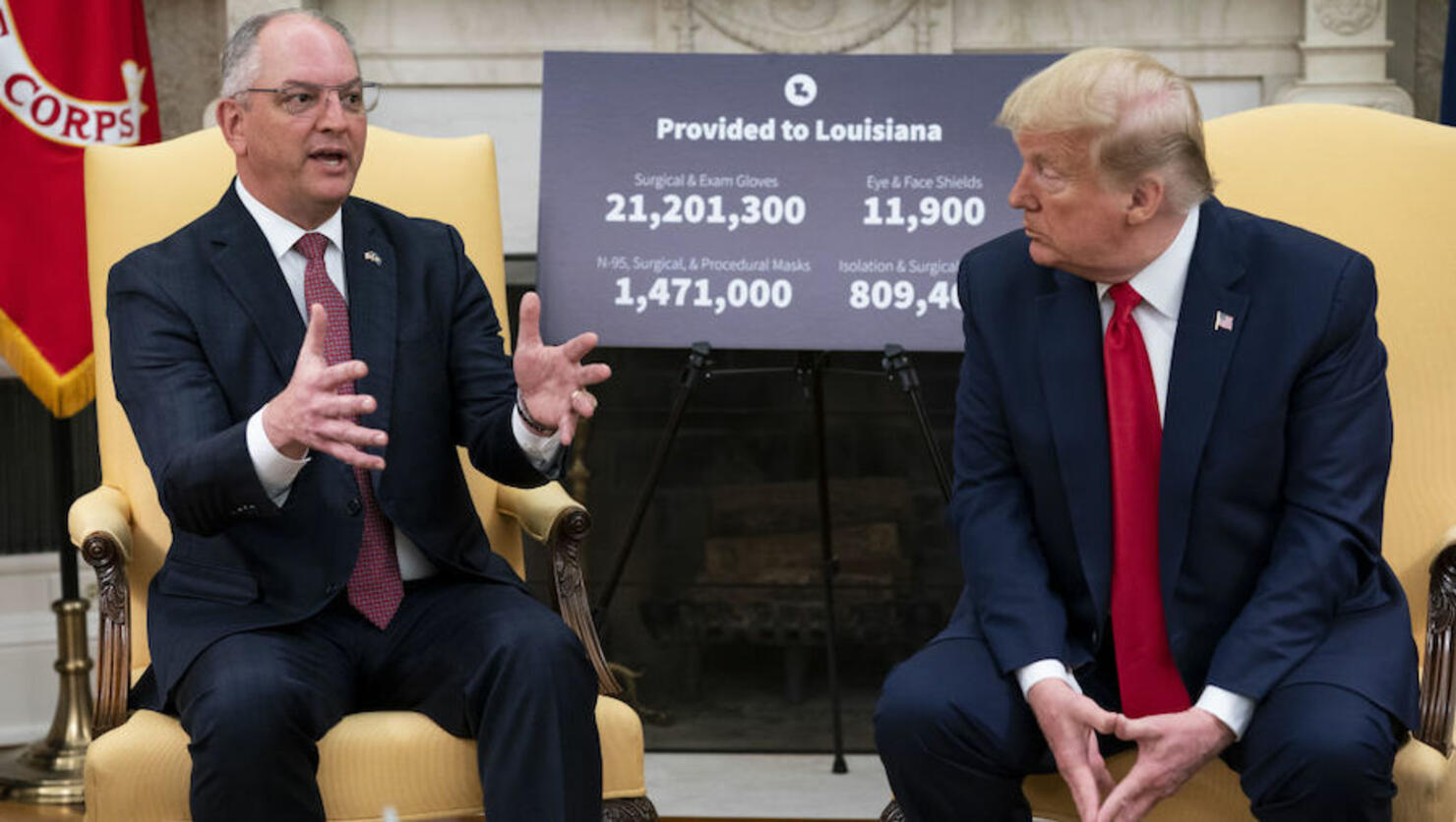 President Trump Meets With Louisiana Governor John Bel Edwards