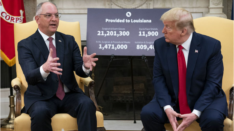 President Trump Meets With Louisiana Governor John Bel Edwards
