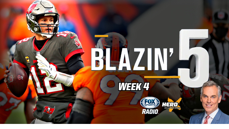 Blazing Five: Colin Cowherd Gives His 5 Best NFL Bets For Week 4 (Oct. 4)