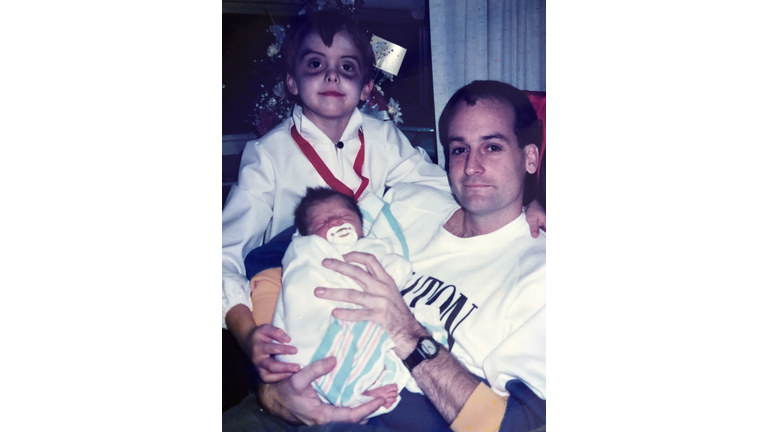 Taylor was born on Oct. 30 & Graham came to visit him dressed as Dracula