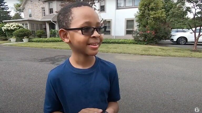 little boy saves mom