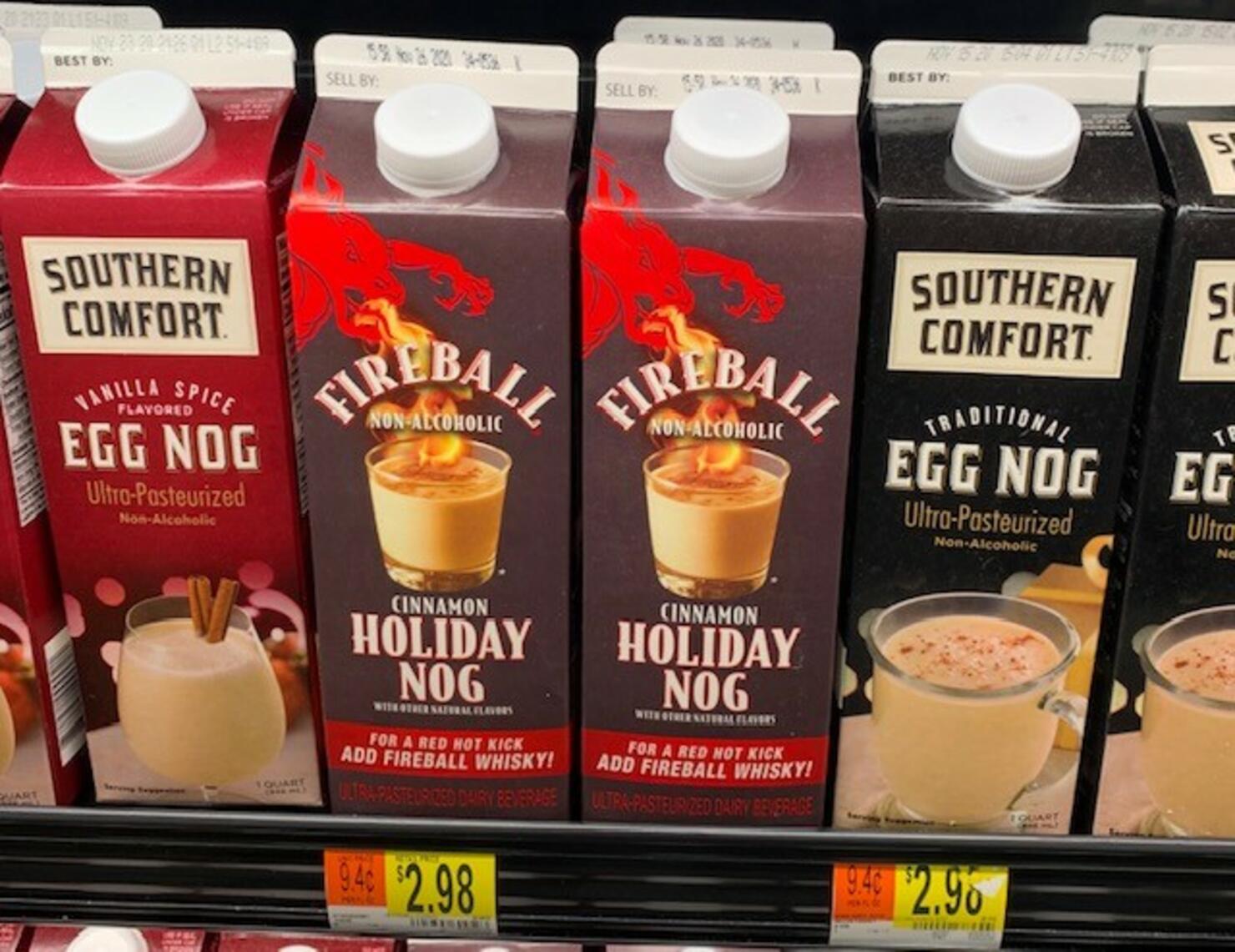 Fireball Holiday Egg Nog has already been spotted at a Walmart in Clearwater, Florida. 
