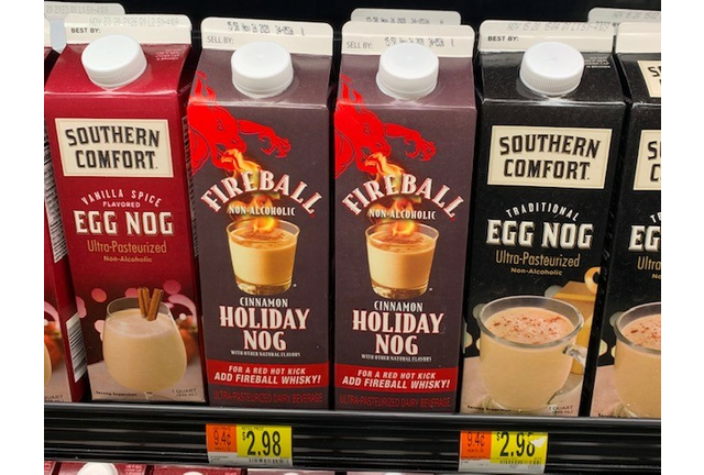 Fireball Holiday Egg Nog has already been spotted at a Walmart in Clearwater, Florida. 