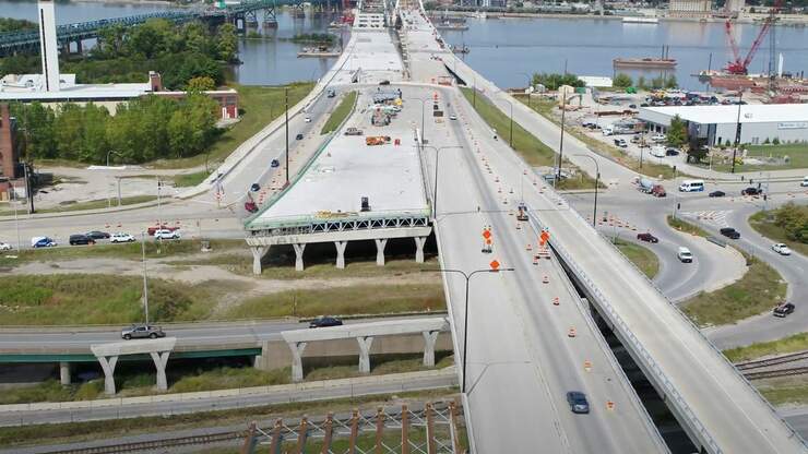 Changes on I-74 bridge construction project this week WEB CAM - WOC 1420