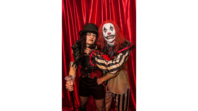 Joshua Davis and Marija Lasic decorate for Halloween