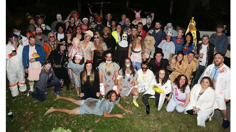 Joshua Davis and Marija Lasic decorate for Halloween
