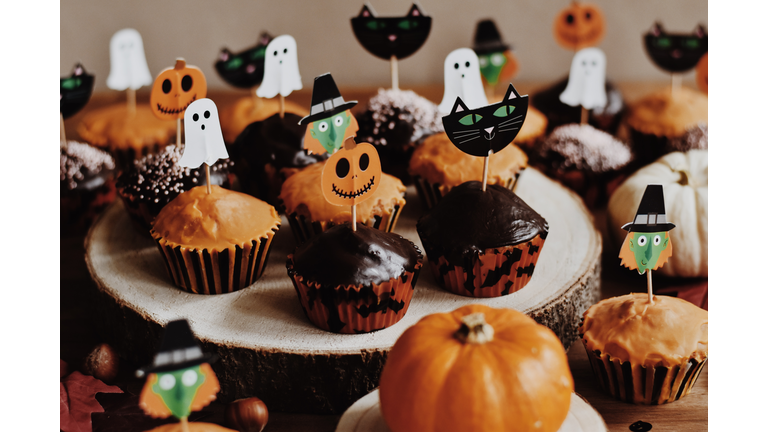 Close-Up Of Cupcakes On Table