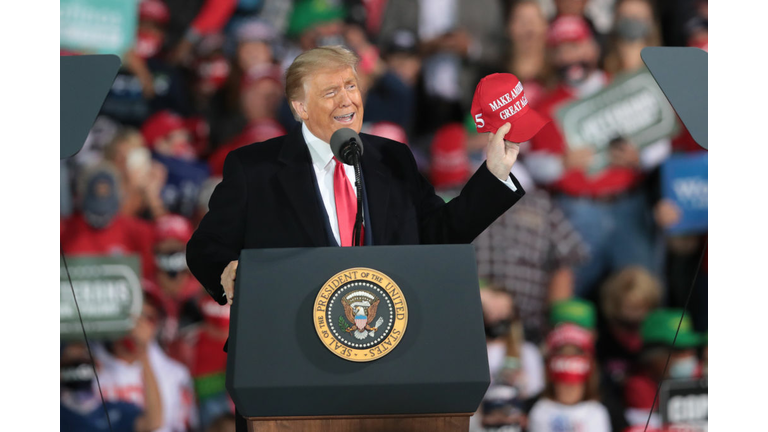 President Trump Holds Rally In Des Moines, Iowa